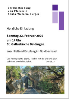 Auf Wiedersehen Pfarrerin Burger